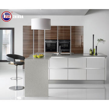Móveis de cozinha moderna com faixas de borda (brilhante)